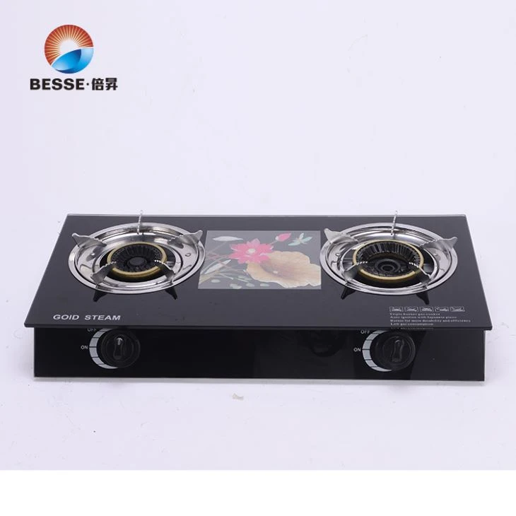 Best Quality Tempered Glass Panel Double Burner Desktop Gas Cooker Best Quality Tempered Glass Panel Double Burner Desktop Gas Cooker